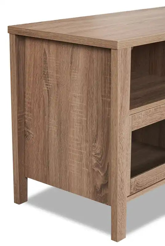 Meuble TV 47 po avec rangement et gestion des câbles pour téléviseurs jusqu'à 55 po - Gris