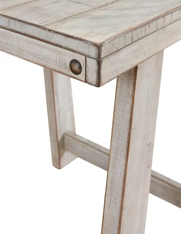 48 tables basses rustiques (lot de 3) + 2 tables d'appoint – Bois blanchi