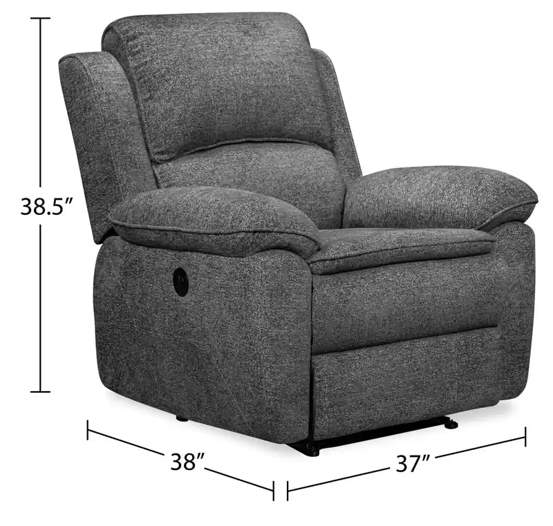 Fauteuil inclinable électrique en tissu chenille 37