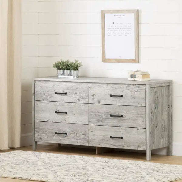 Commode à 6 tiroirs - Pin maritime