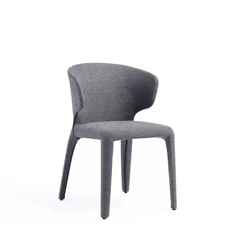 Lot de 2 chaises de salle à manger modernes en tweed tressé