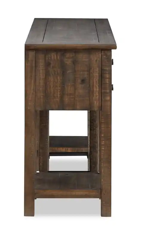 Table basse de salon avec rangement en pin, 64 pouces - Brun Homestead
