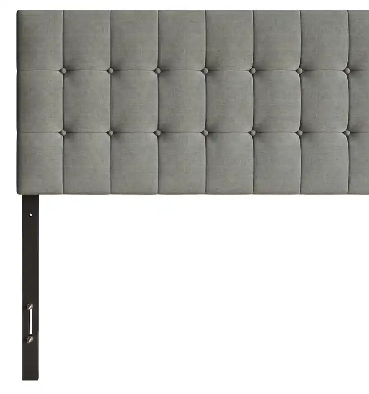 en Tissu Gris, capitonné