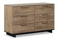 Everley Bedroom 6-Drawer Dresser, 51.3W x 31.3H