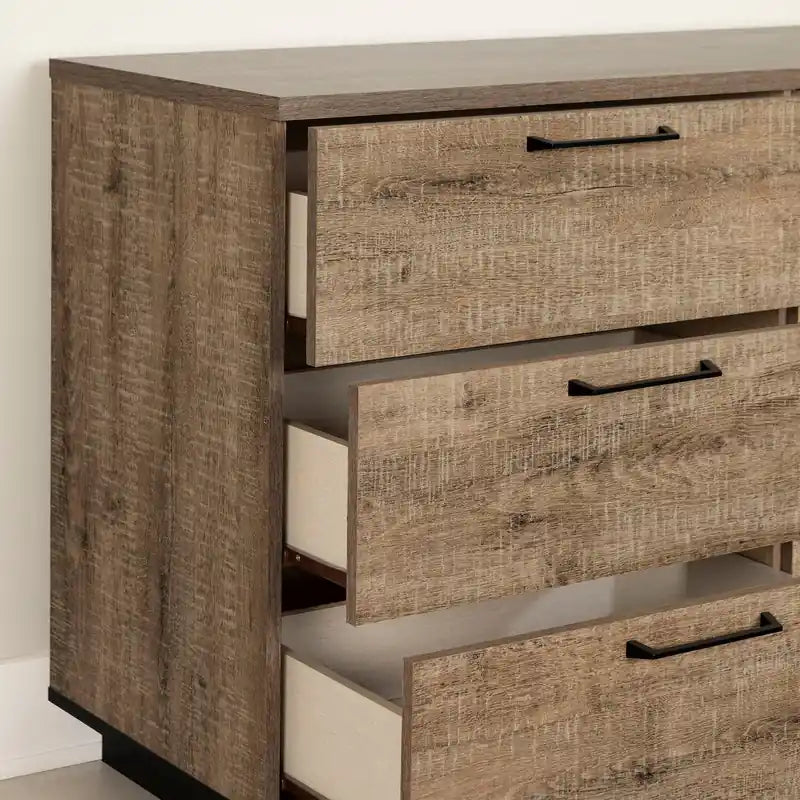Commode de chambre à 6 tiroirs, 51,3 l x 31,3 H