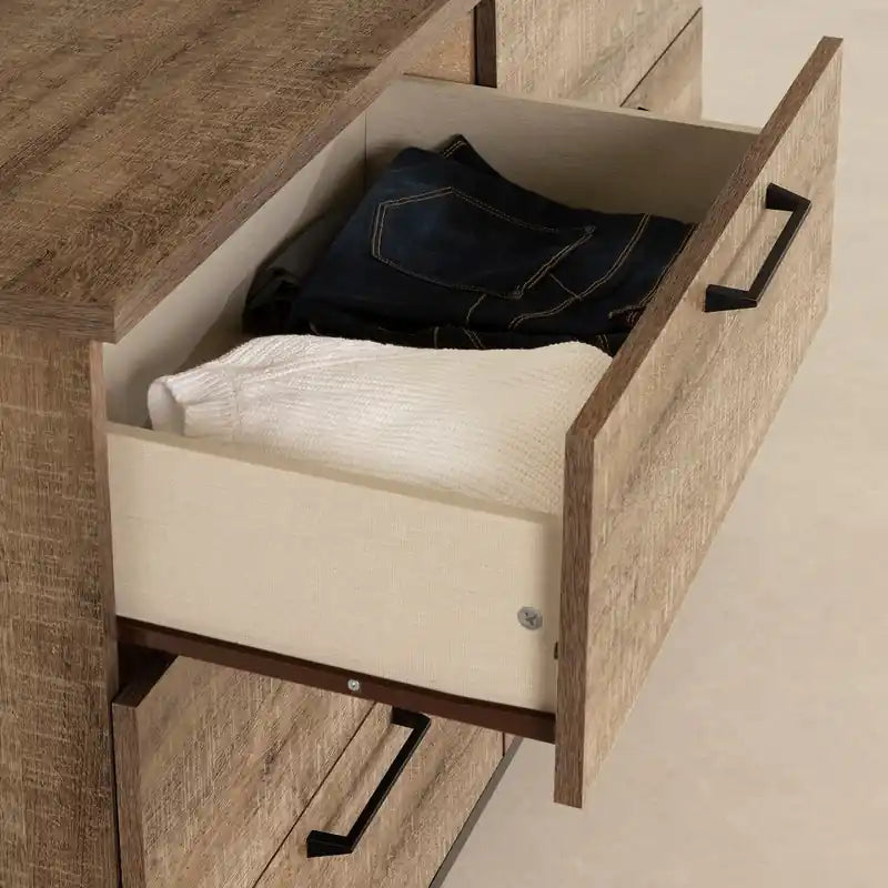 Commode de chambre à 6 tiroirs, 51,3 l x 31,3 H