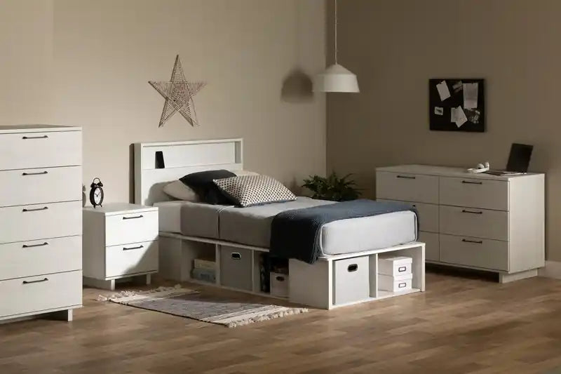 Commode de chambre à 6 tiroirs, 51,3 l x 31,3 H
