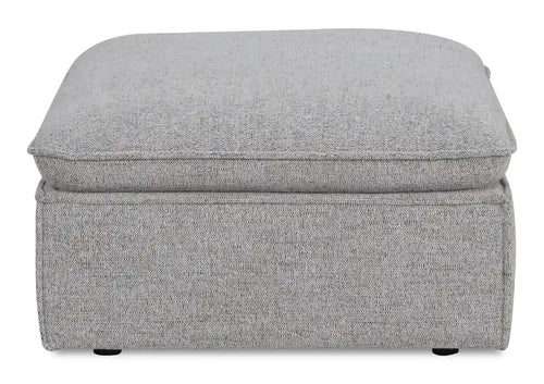 33,85 Tissu Chenille Gris Argenté Pouf avec Coussin en Plumes et Duvet