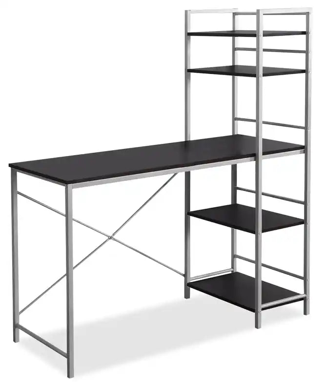 Kayden 47.25 Office Desk with Open Shelves