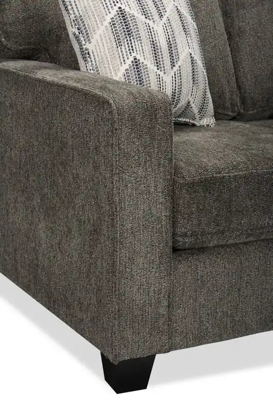 Canapé 2 places en tissu chenille 57" avec coussins réversibles et oreillers décoratifs