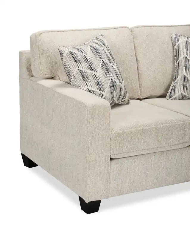 Canapé 2 places en tissu chenille 57" avec coussins réversibles et oreillers décoratifs