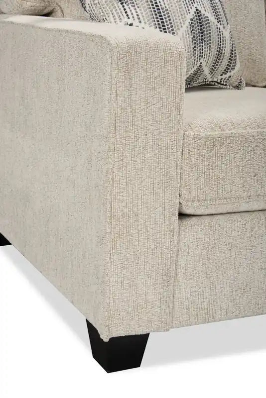 Canapé 2 places en tissu chenille 57" avec coussins réversibles et oreillers décoratifs