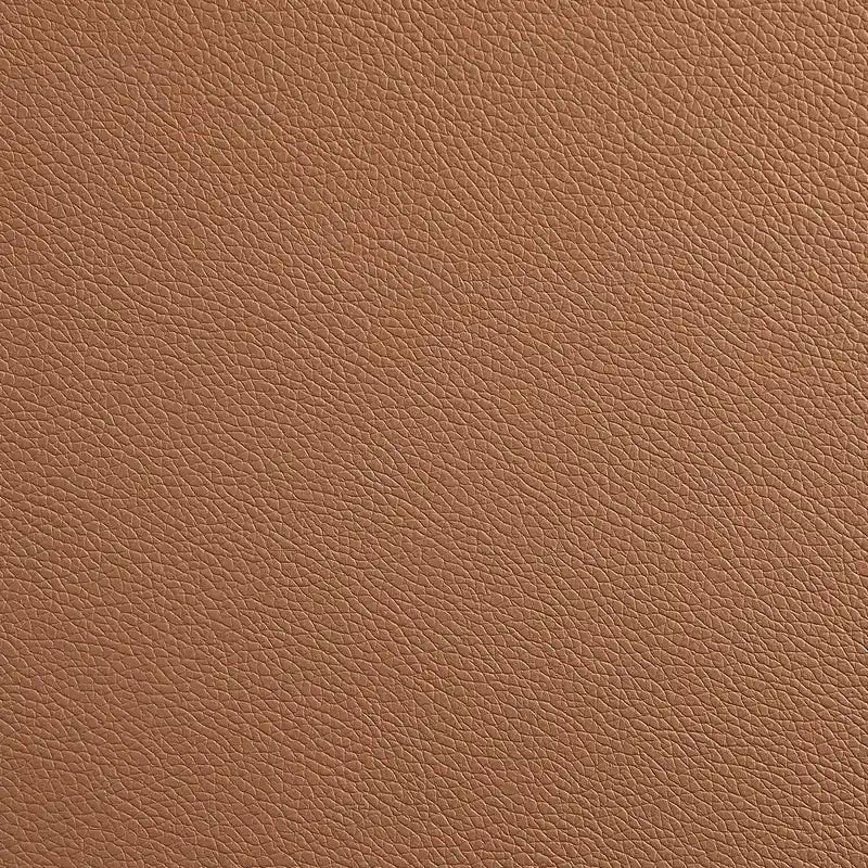 Pouffe de rangement rond 18 po - Similicuir marron