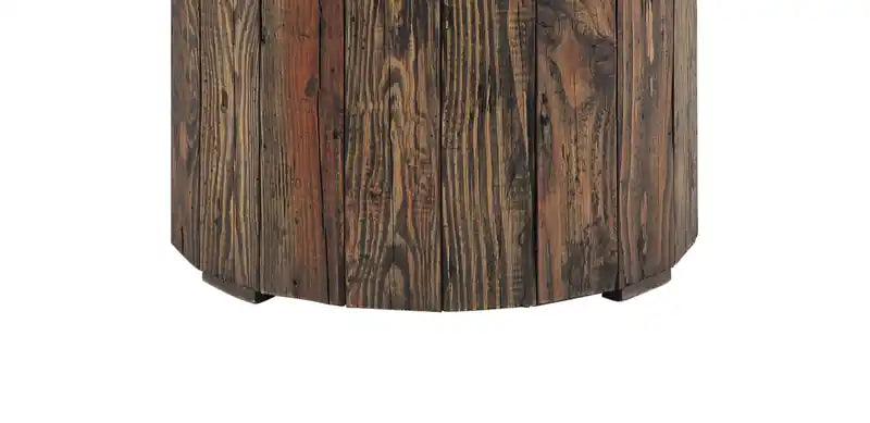 34 Table d'appoint ronde rustique - Pin rustique