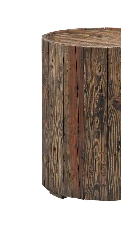 34 Table d'appoint ronde rustique - Pin rustique