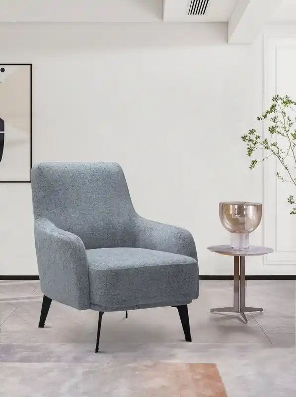 Fauteuil d'appoint en tissu avec pieds en métal, 29 po
