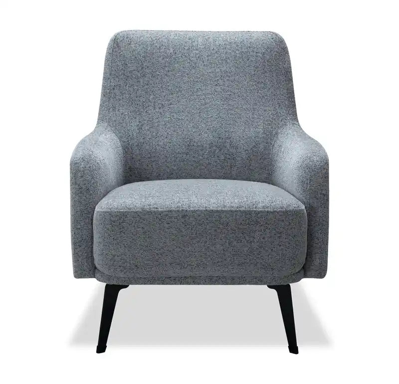 Fauteuil d'appoint en tissu avec pieds en métal, 29 po