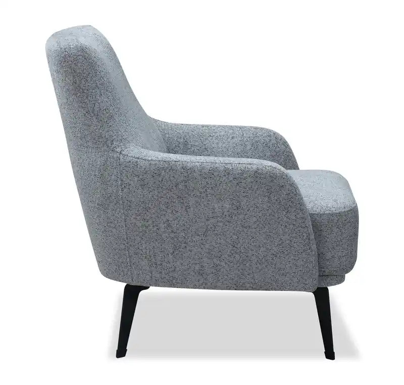 Fauteuil d'appoint en tissu avec pieds en métal, 29 po