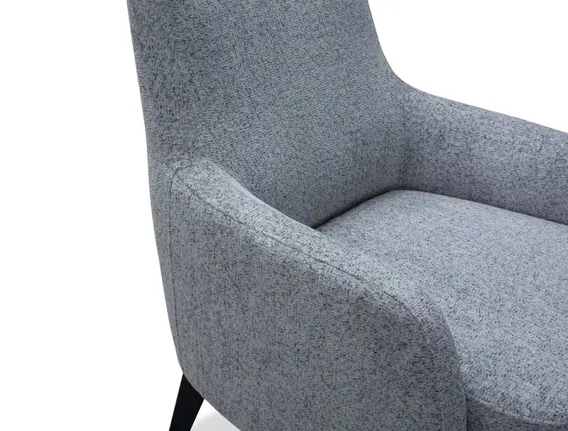 Fauteuil d'appoint en tissu avec pieds en métal, 29 po