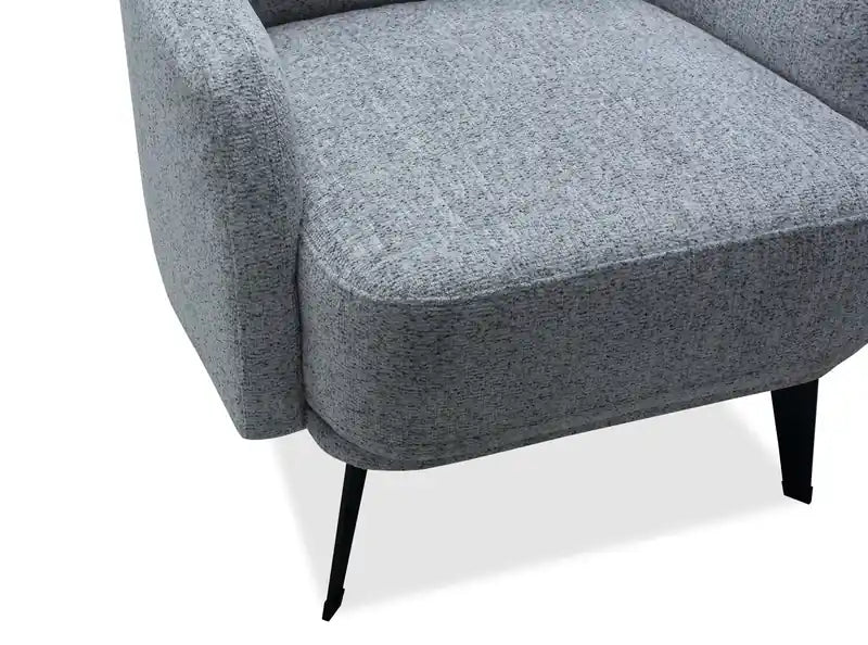 Fauteuil d'appoint en tissu avec pieds en métal, 29 po