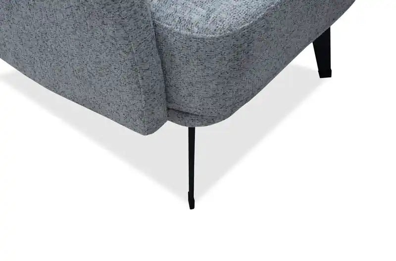 Fauteuil d'appoint en tissu avec pieds en métal, 29 po