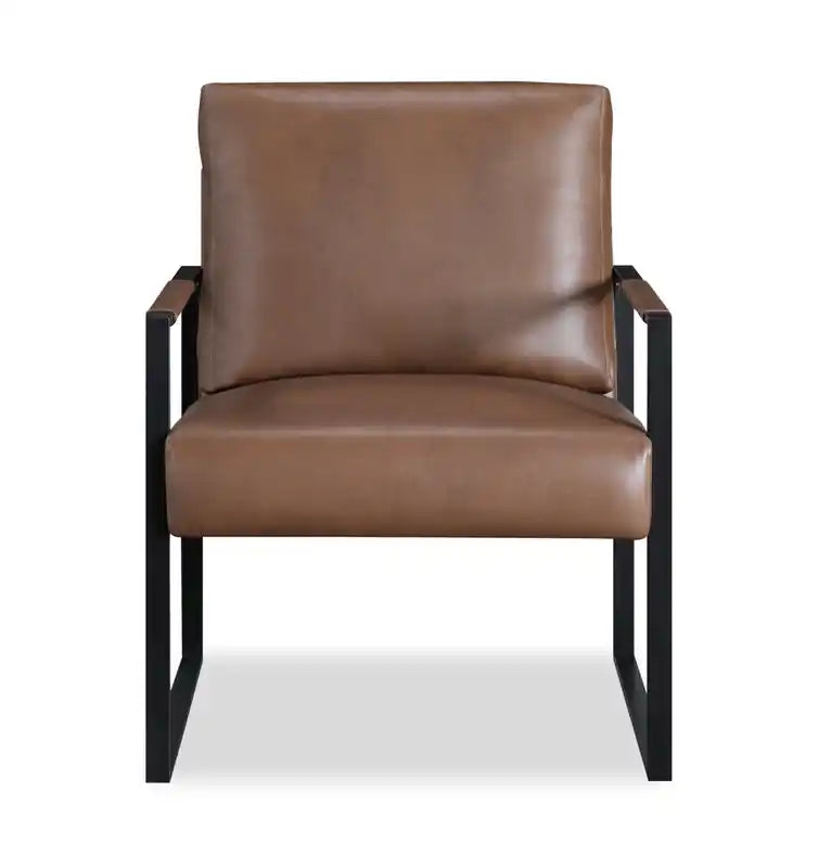 Fauteuil d'appoint en similicuir 24,75 avec pieds en métal