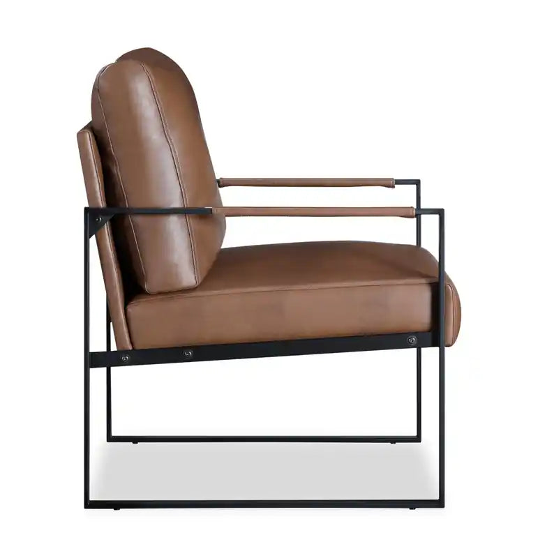 Fauteuil d'appoint en similicuir 24,75 avec pieds en métal