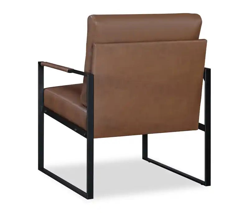 Fauteuil d'appoint en similicuir 24,75 avec pieds en métal