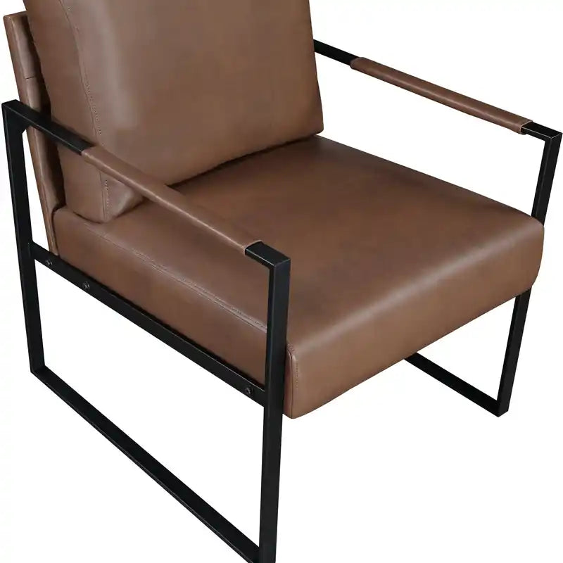 Fauteuil d'appoint en similicuir 24,75 avec pieds en métal