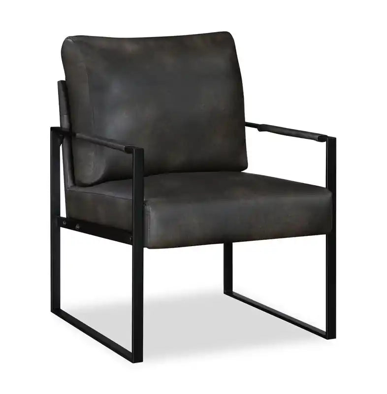 Fauteuil d'appoint en similicuir 24,75 avec pieds en métal