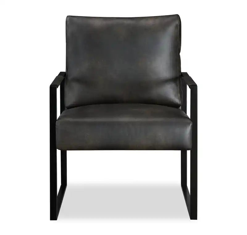 Fauteuil d'appoint en similicuir 24,75 avec pieds en métal