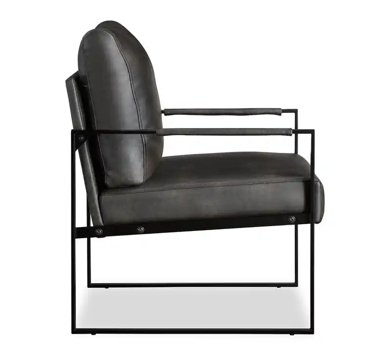 Fauteuil d'appoint en similicuir 24,75 avec pieds en métal