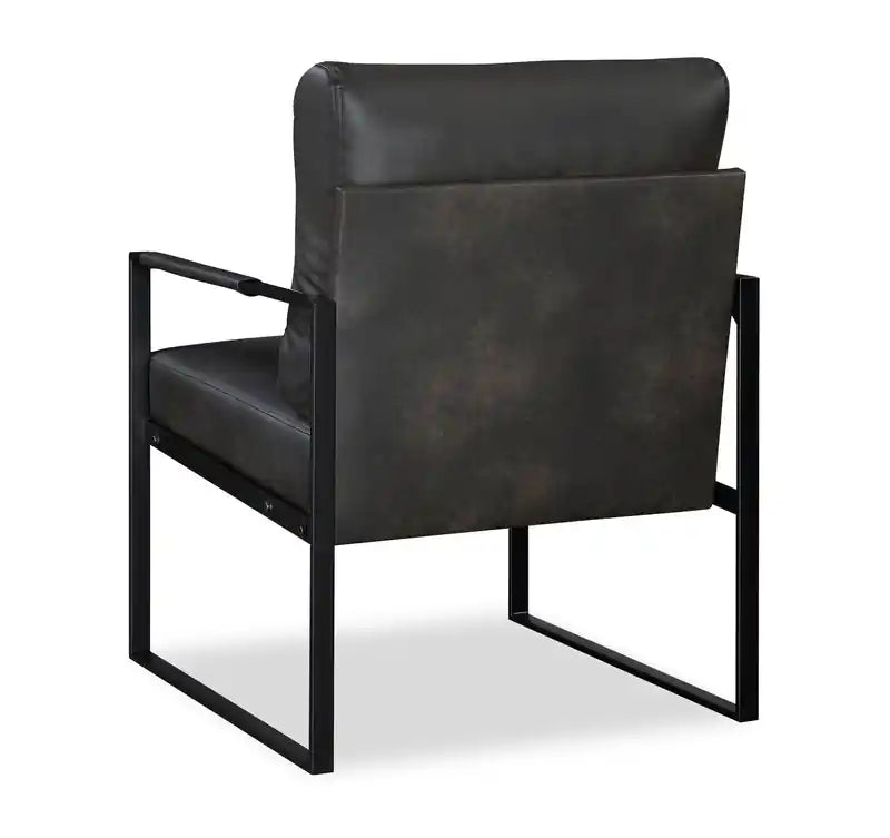Fauteuil d'appoint en similicuir 24,75 avec pieds en métal