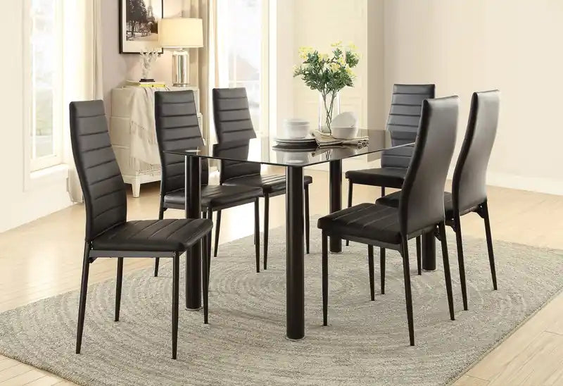 Table à manger avec plateau en verre, 55W