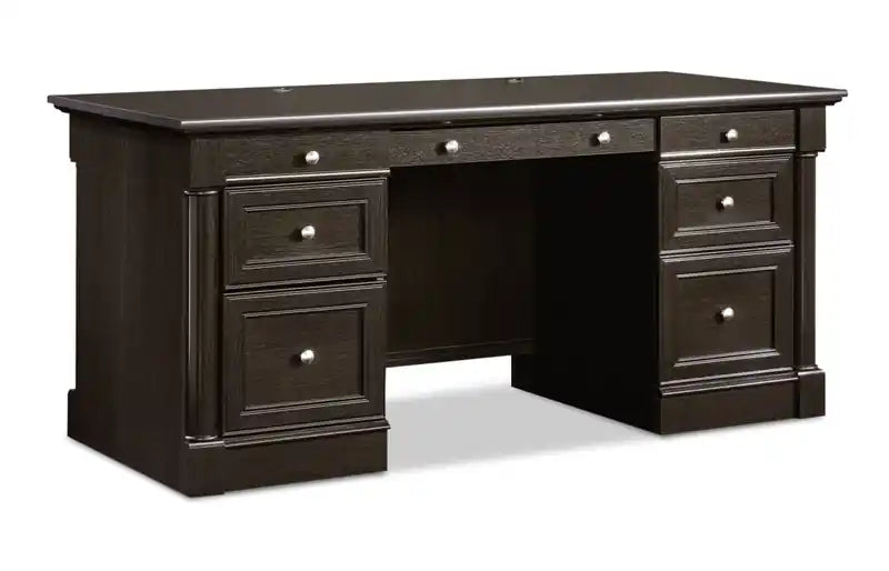 Palladia 65.12 Executive Office Desk with 5-Drawers - Wind Oak