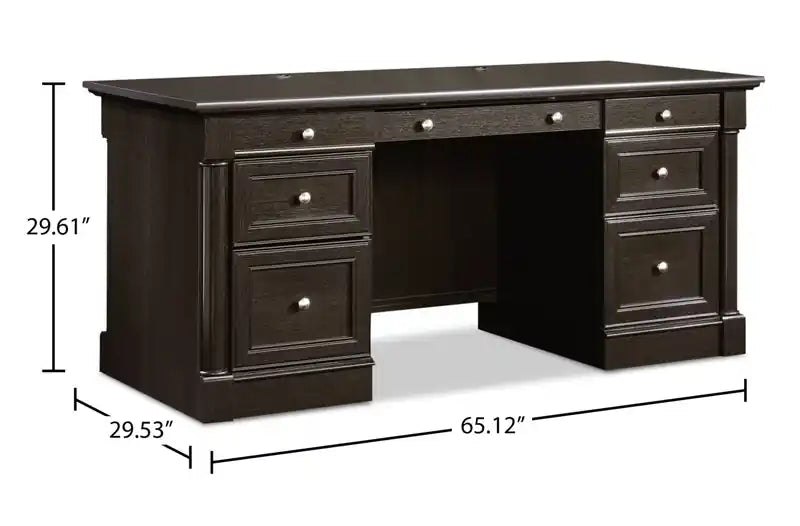 65.12 Bureau de direction 5 tiroirs – Chêne Vent