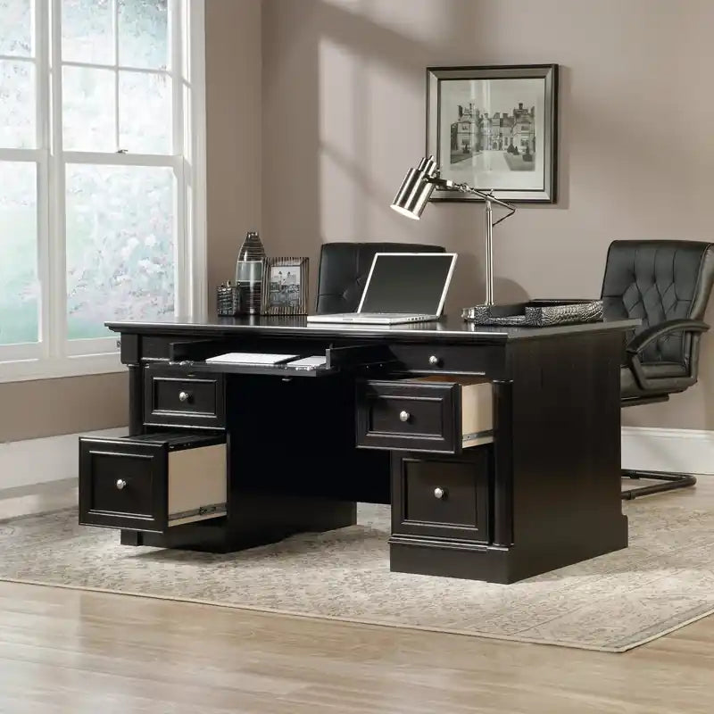 65.12 Bureau de direction 5 tiroirs – Chêne Vent