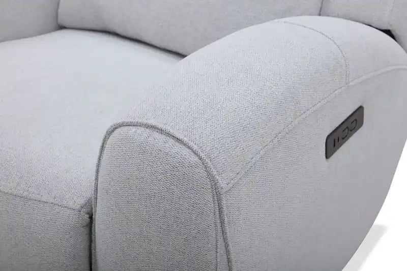 Fauteuil inclinable électrique en tissu avec port USB 41,25 po – Bronco Gris pierre
