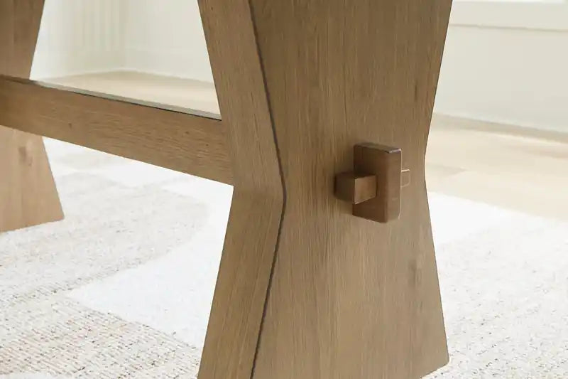 Table de salle à manger, piètement tréteaux, 78W