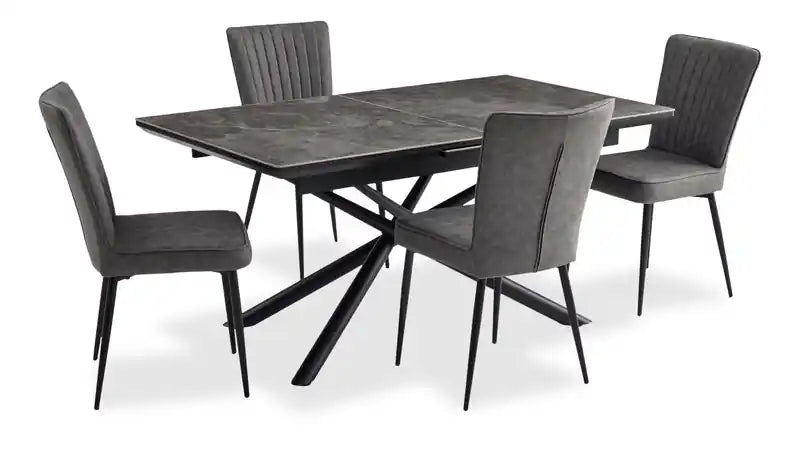Chaise de salle à manger avec tissu en polyester microfibre