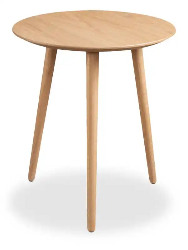 Viola 20 Modern Round End Table  Natural Oak