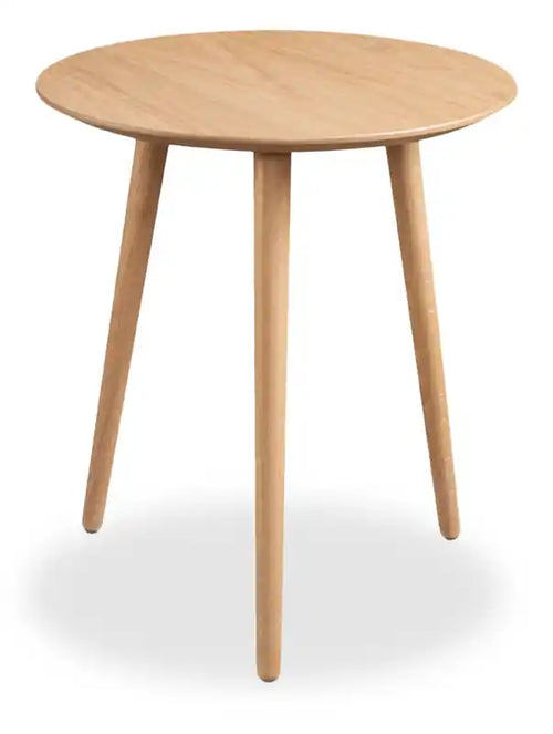 Viola 20 Modern Round End Table  Natural Oak
