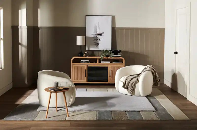 20 Tables d'appoint rondes modernes en chêne naturel