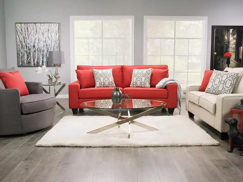 Table d'appoint ronde moderne en verre de 24 po – Argent avec base en acier inoxydable